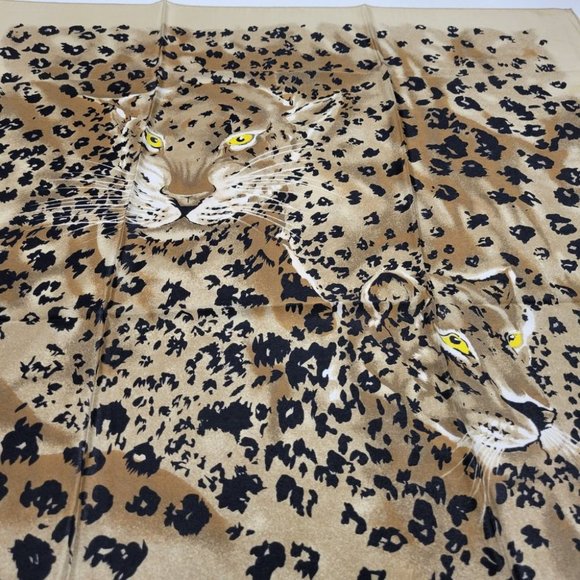 Animal Print Square Scarf Cheetah Print Square Scarf - Picture 3 of 6